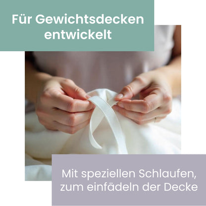 Gewichtsdecken Bettbezug weiß 135x200cm