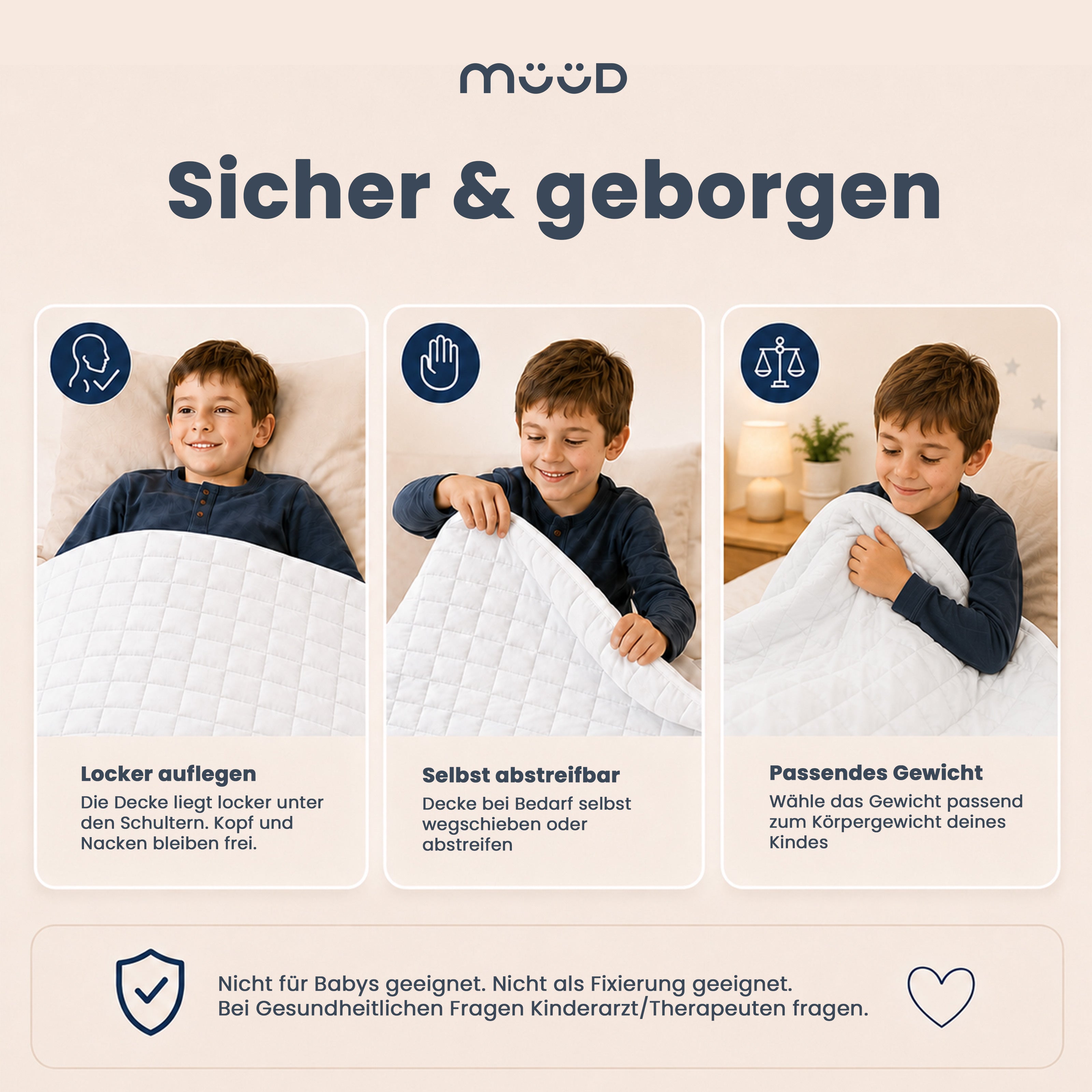 müüd® Kinder Gewichtsdecke - Therapiedecke - weighted blanket kids