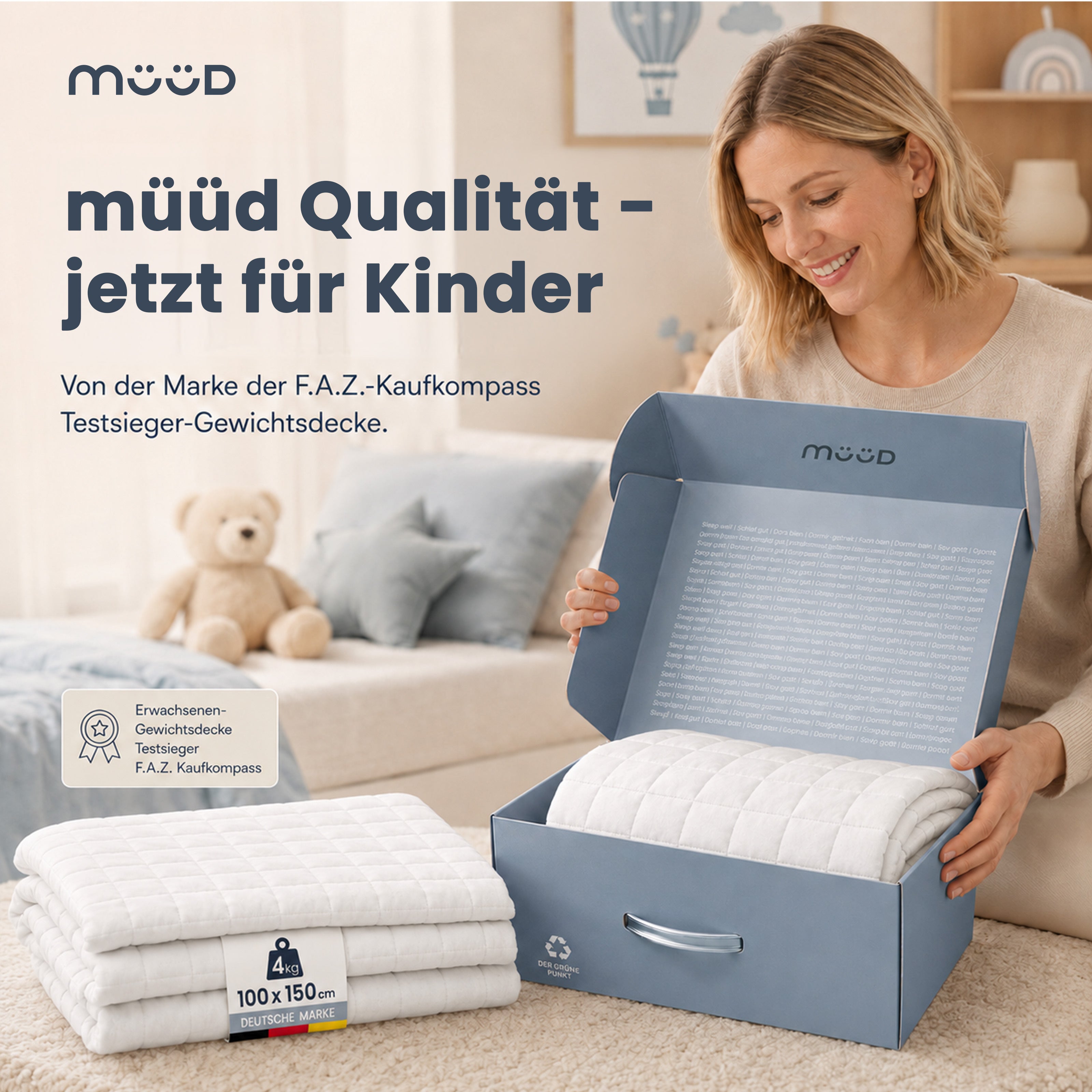müüd® Kinder Gewichtsdecke - Therapiedecke - weighted blanket kids